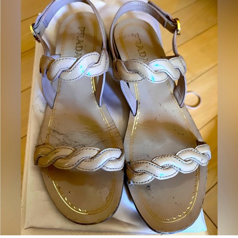 Prada Braided Sandals size 39 Great Condition ~ Quiet Luxury - Picture 5 of 10